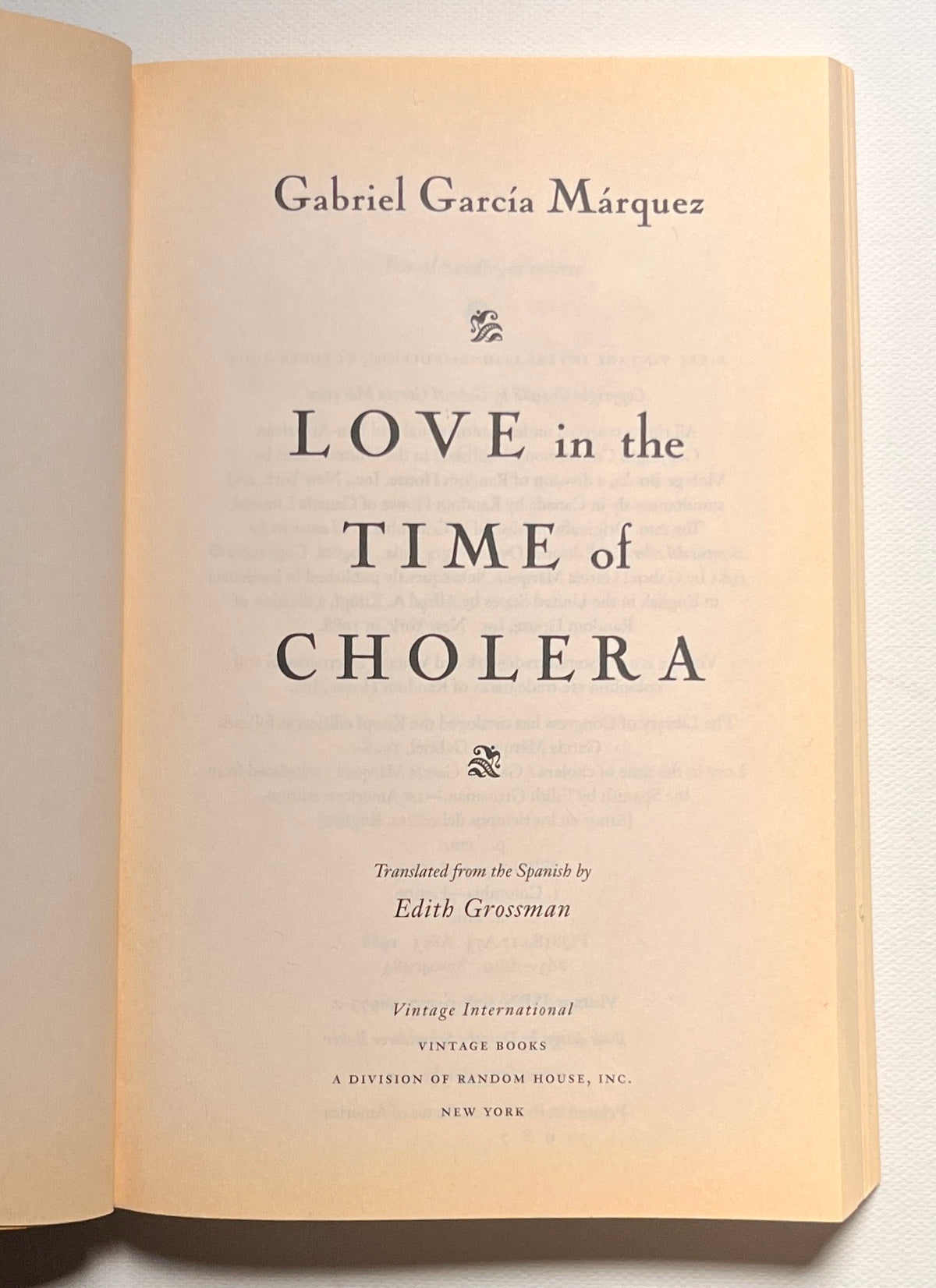 Love in the Time of Cholera