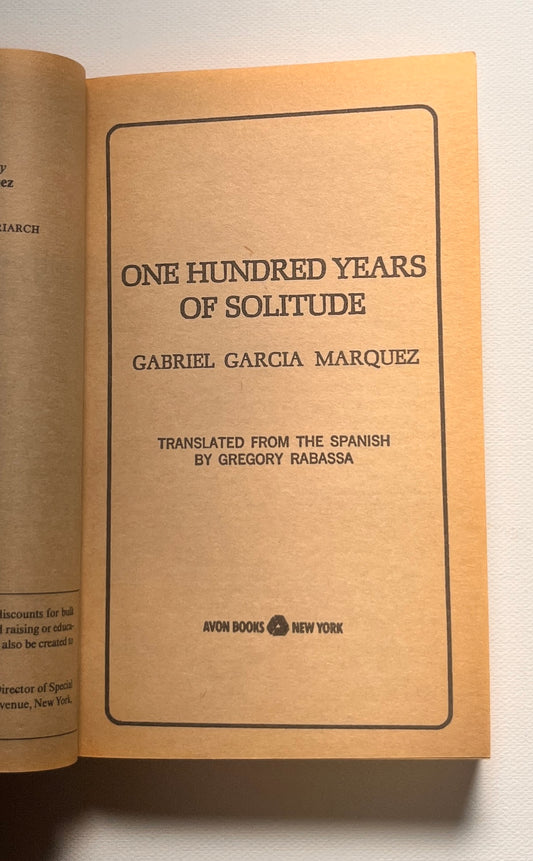 One Hundred Years of Solitude